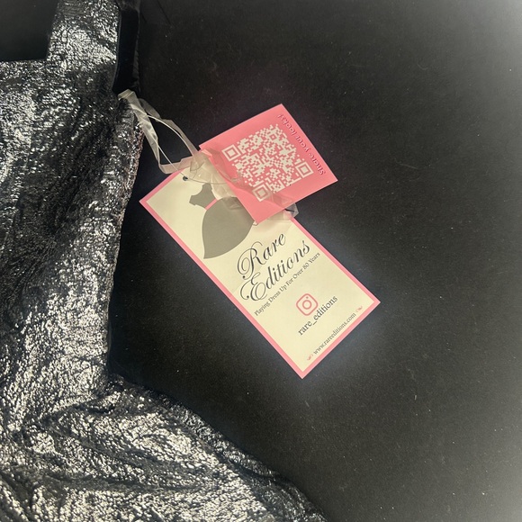 Metallic Silver Dress-rare editions girls dress-size 8-NWT-#412 - Picture 3 of 4